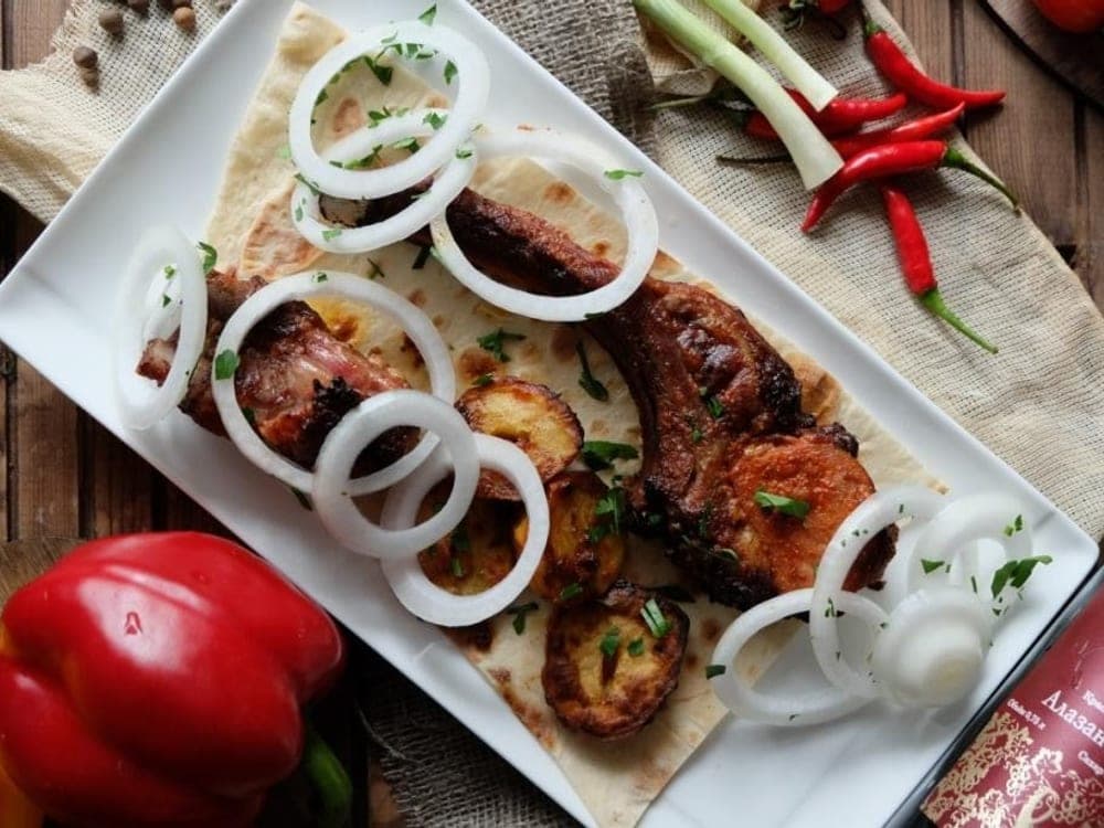 Шашлык из свинины на ребре